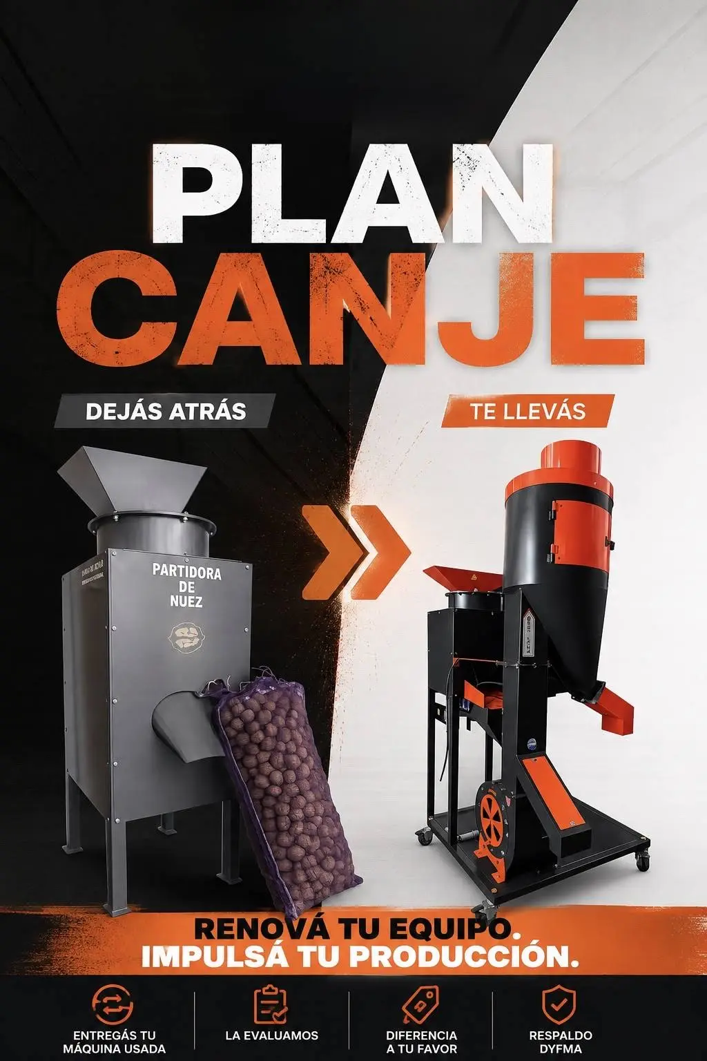 Plan Canje DYFMA — entregá tu máquina usada y renová por una nueva